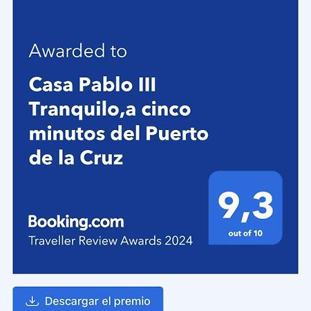 Casa Pablo III Tranquilo,A Cinco Minutos Del Puerto De La Cruz Apartment Los Realejos Bagian luar foto